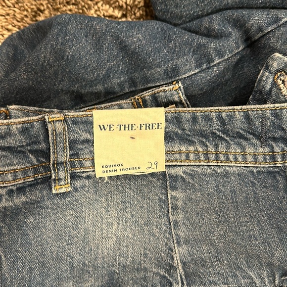 Free People We The Free Equinox Denim Slouchy Wide Leg Trouser Jeans - Picture 8 of 9